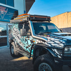 Toyota Landcruiser 80 Series fitted with the Angry Arc 5-inch snorkel