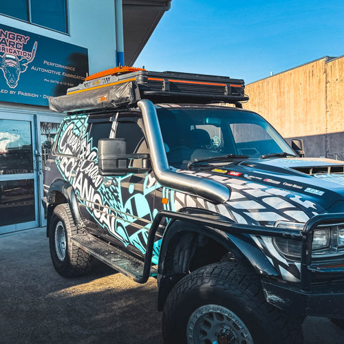Toyota Landcruiser 80 Series fitted with the Angry Arc 5-inch snorkel